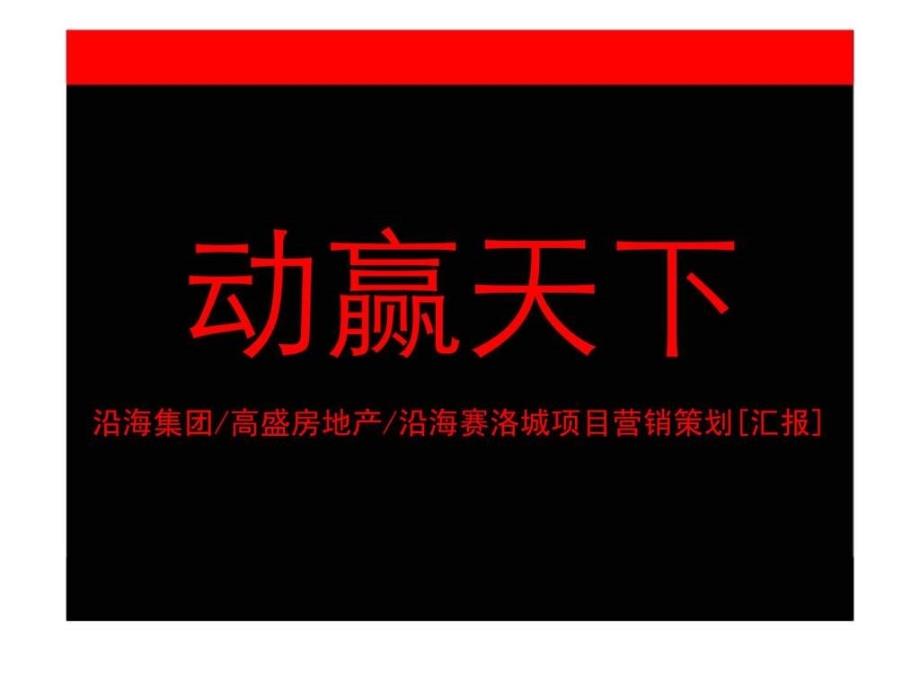 伟业顾问北京市沿海赛洛城项目营销策划_第1页