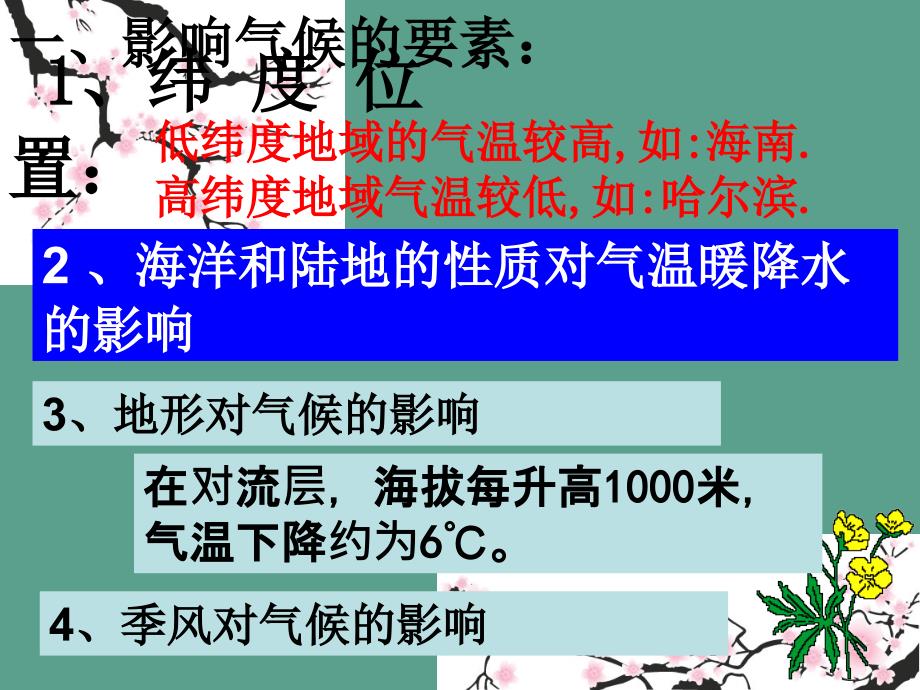 浙教版八年级上册科学2.6气候和影响气候的因素3ppt课件_第2页