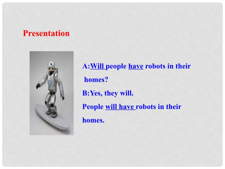 八年级英语下册 Unit 1 Will people have robots Section A课件 人教新目标版_第4页