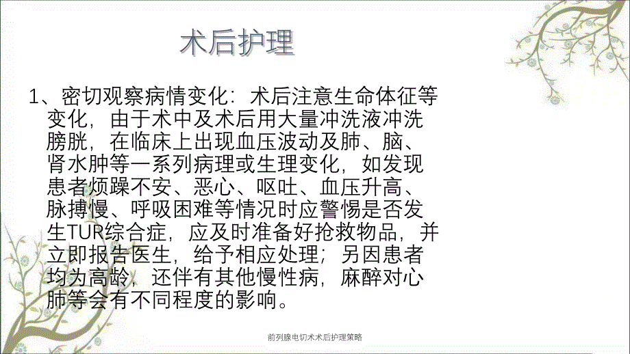 前列腺电切术术后护理策略_第4页