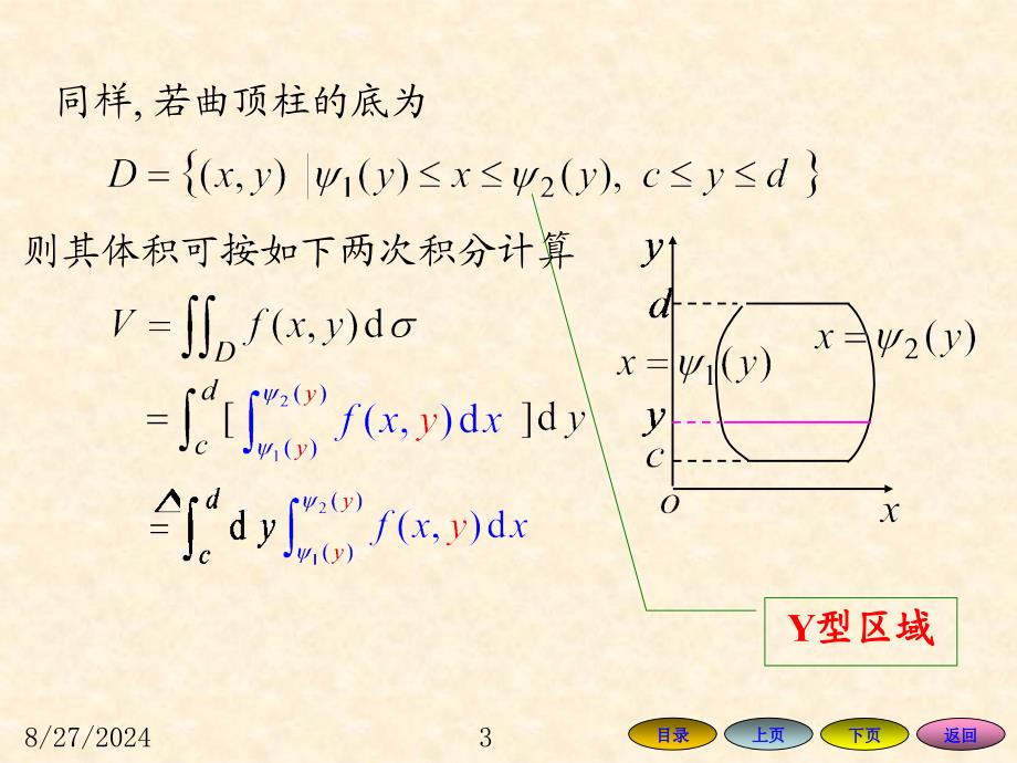 高等数学方明亮版数学82二重积分的计算方法课件_第3页