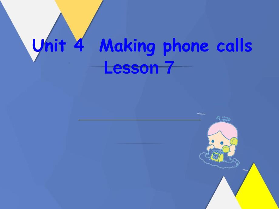 五年级英语上册Unit4MakingPhoneCallsLesson7课件闽教版_第1页