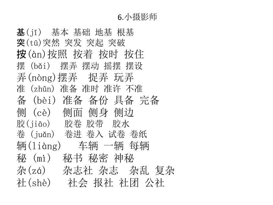 人教版三上第二单元生字组词.ppt_第3页