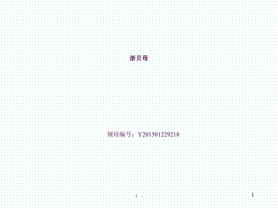浙贝母药ppt课件_第1页