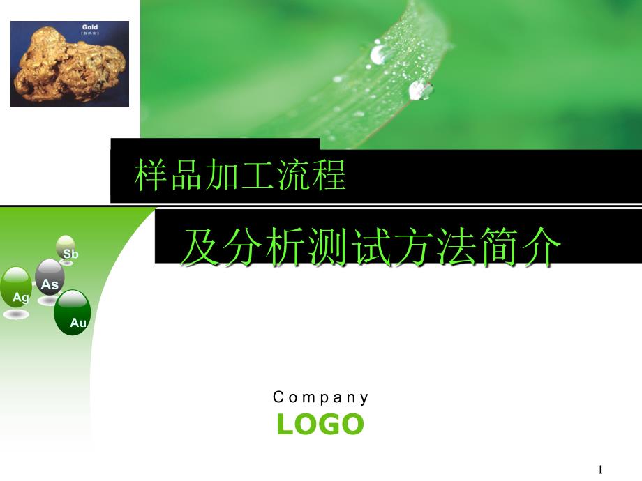 样品加工流程及分析测试方法简介_第1页