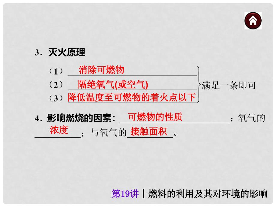 中考化学总复习 第19讲 燃料的利用及其对环境的影响课件课件（自主梳理+热身反馈+典例分析+名师预测）_第3页