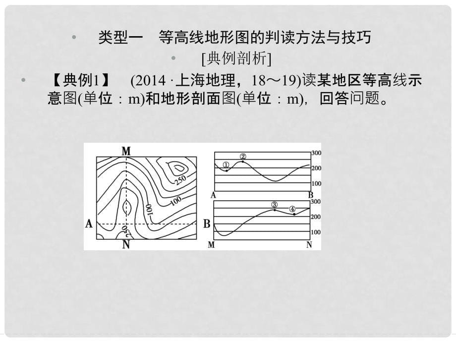 高考地理二轮复习 专题三 常考等值线图的判读 类型一 等高线地形图的判读方法与技巧课件_第5页