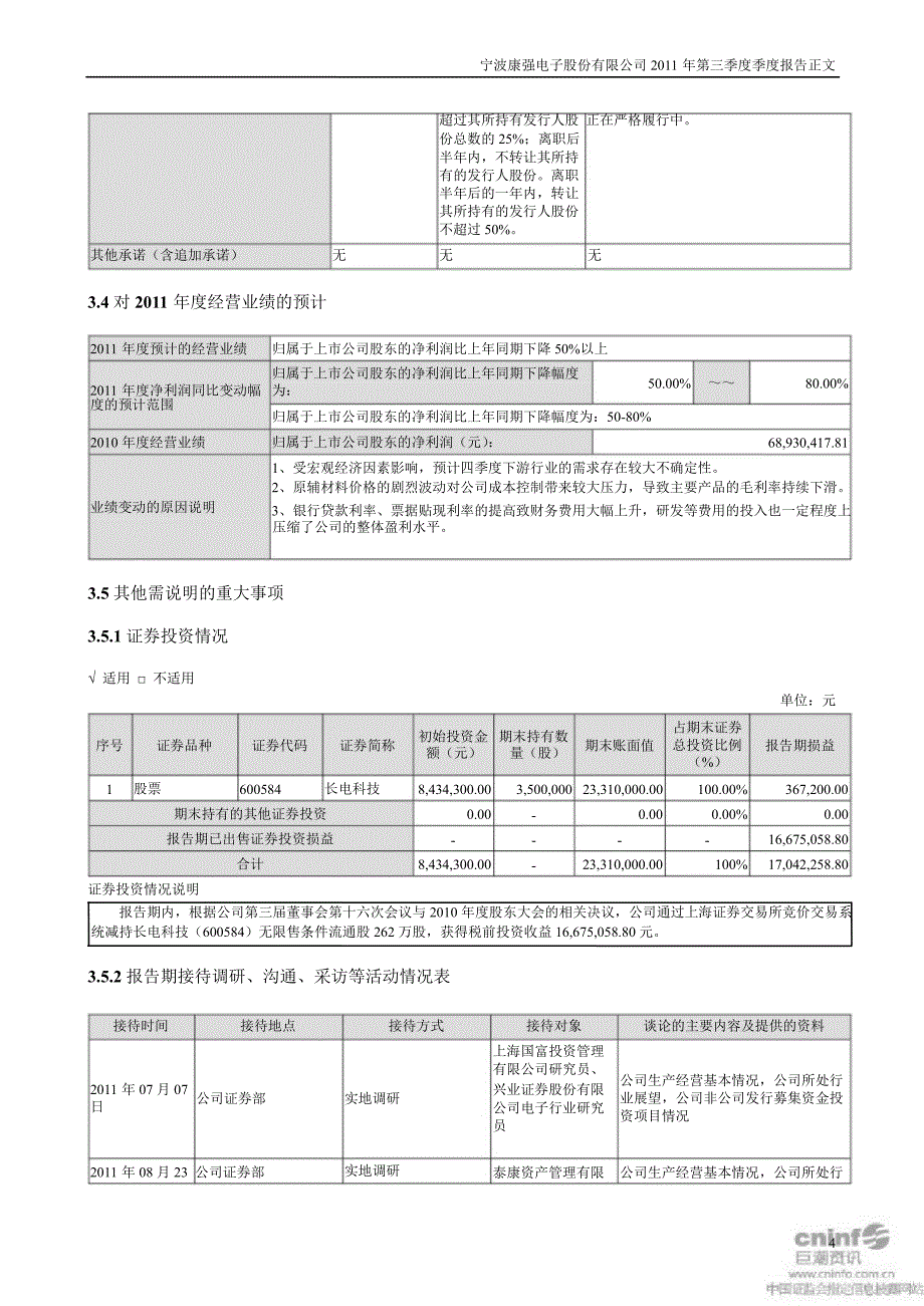 康强电子：第三季度报告正文_第4页