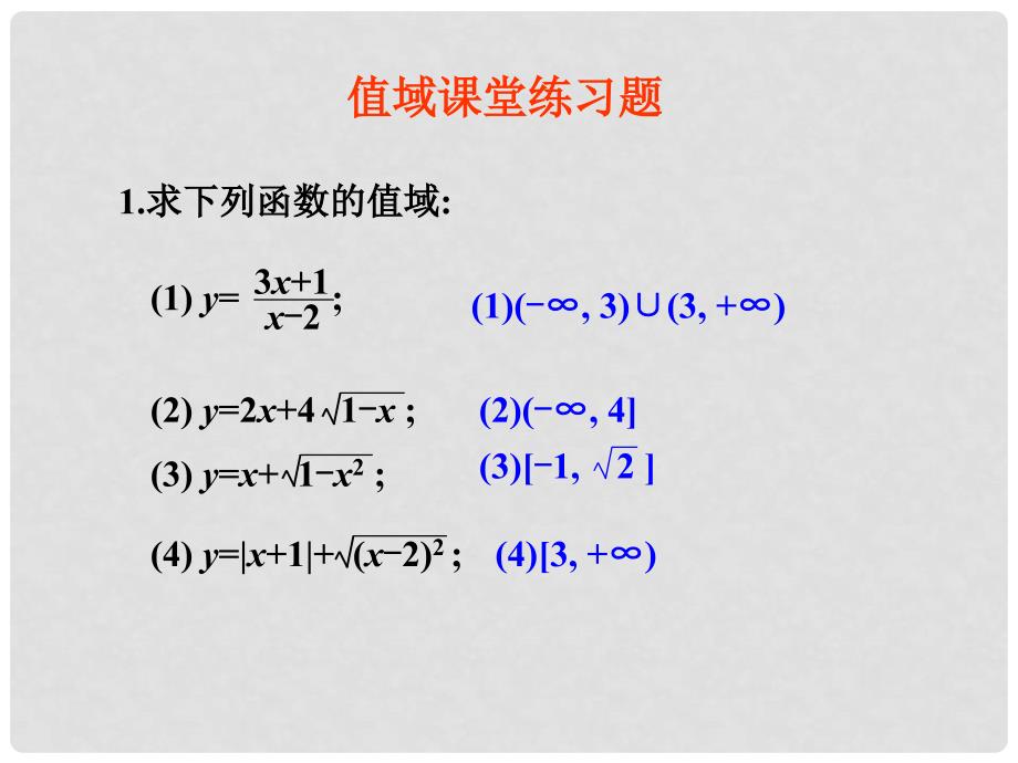 高一数学：值域的求法课件新人教版必修1_第4页