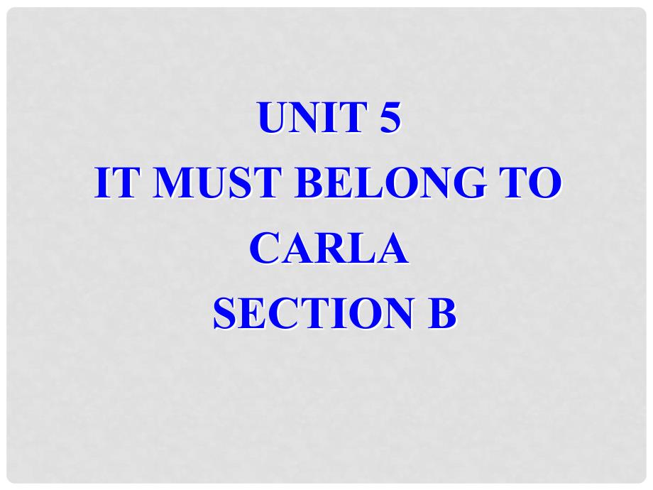 广东省中山市东凤第二中学九年级英语全册 Unit 5 It must belong to CarlaSection B精品课件 人教新目标版_第2页