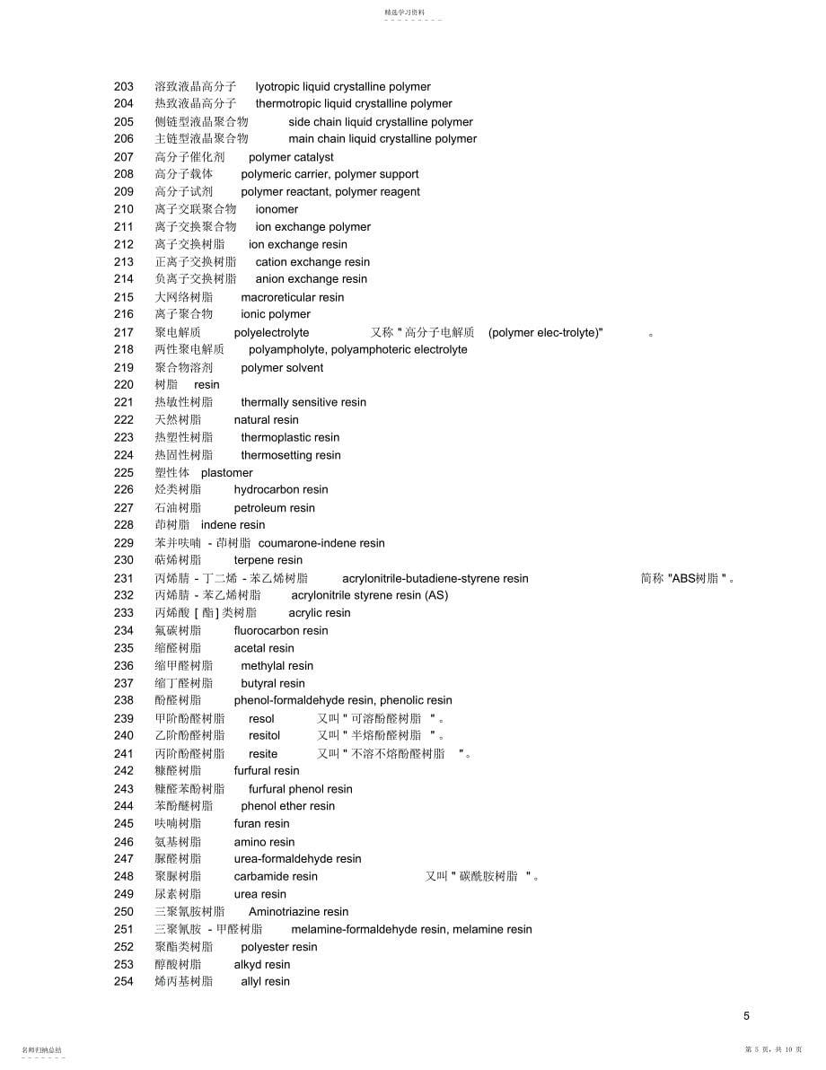 2022年高分子专业英语_第5页