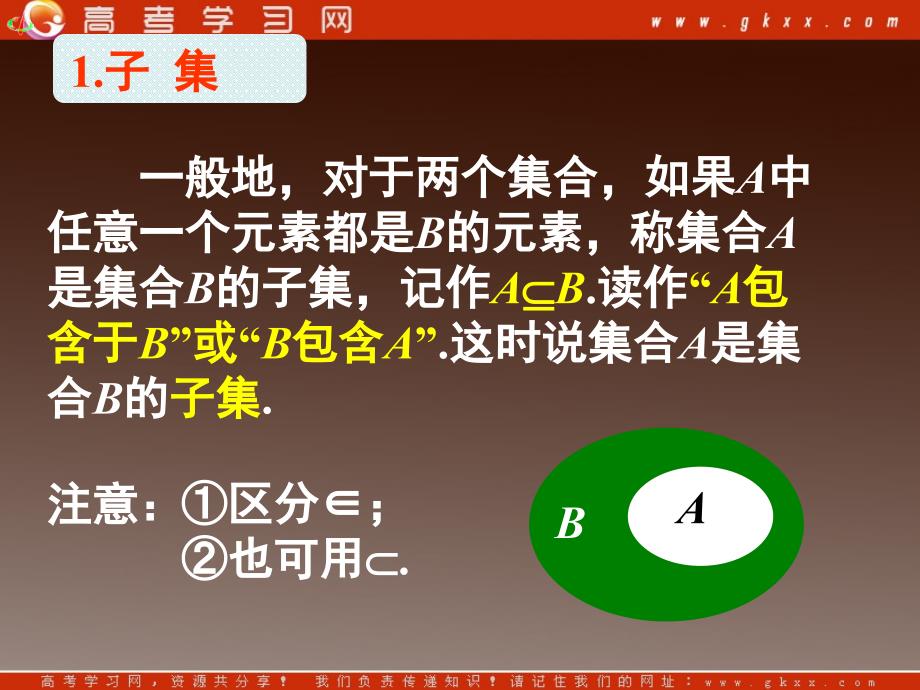 高一数学新人教A版必修1课件：《集合间的基本关系》(4)_第4页