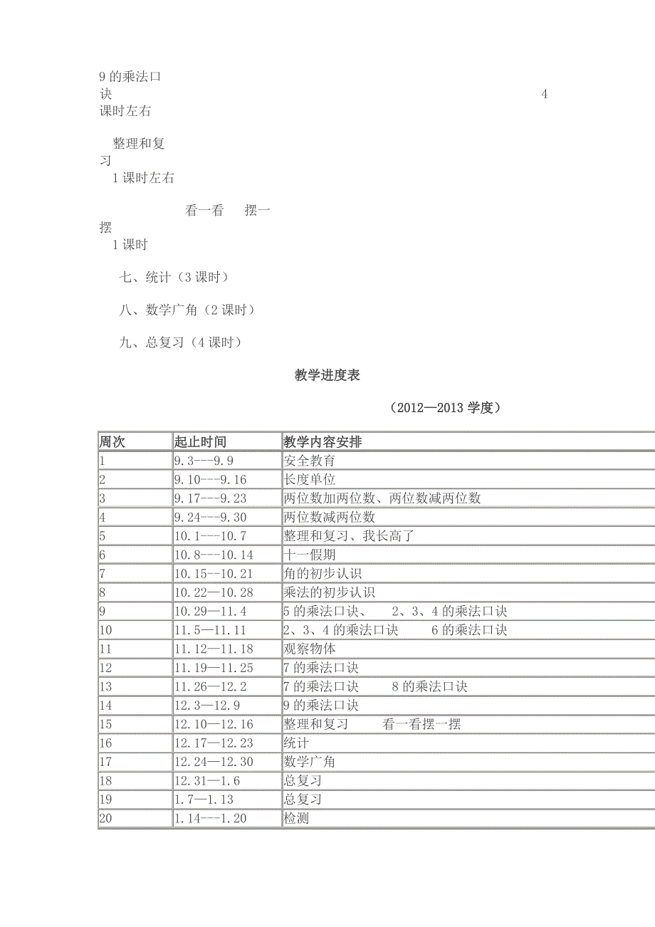 人教版小学二年级上册数学教案全册备课资料讲解_第4页