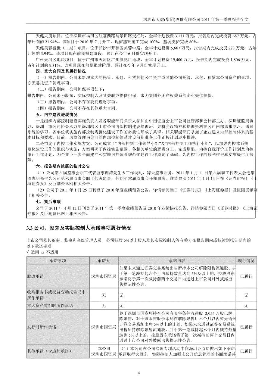 深 天 健：第一季度报告全文_第4页