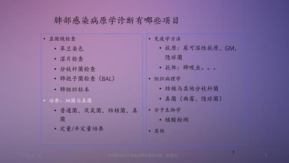 肺部感染和非感染疾病的鉴别诊断_第5页