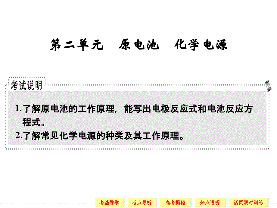 复习提纲第二单元原电池化学电源_第1页