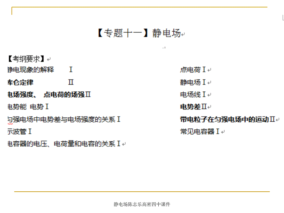 静电场陈志乐高密四中课件_第1页