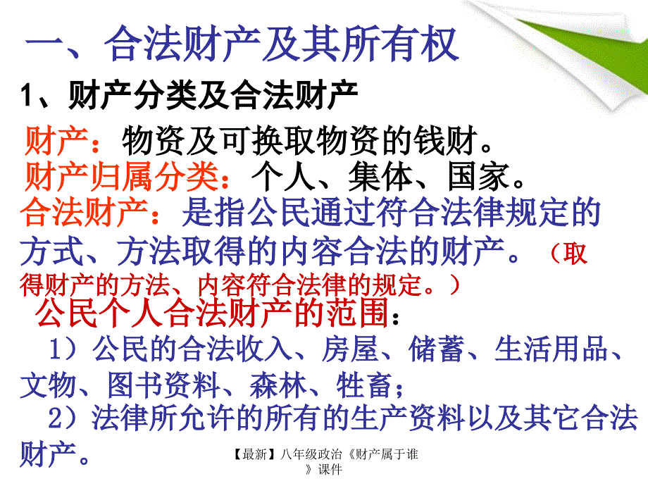 最新八年级政治财产属于谁课件_第4页