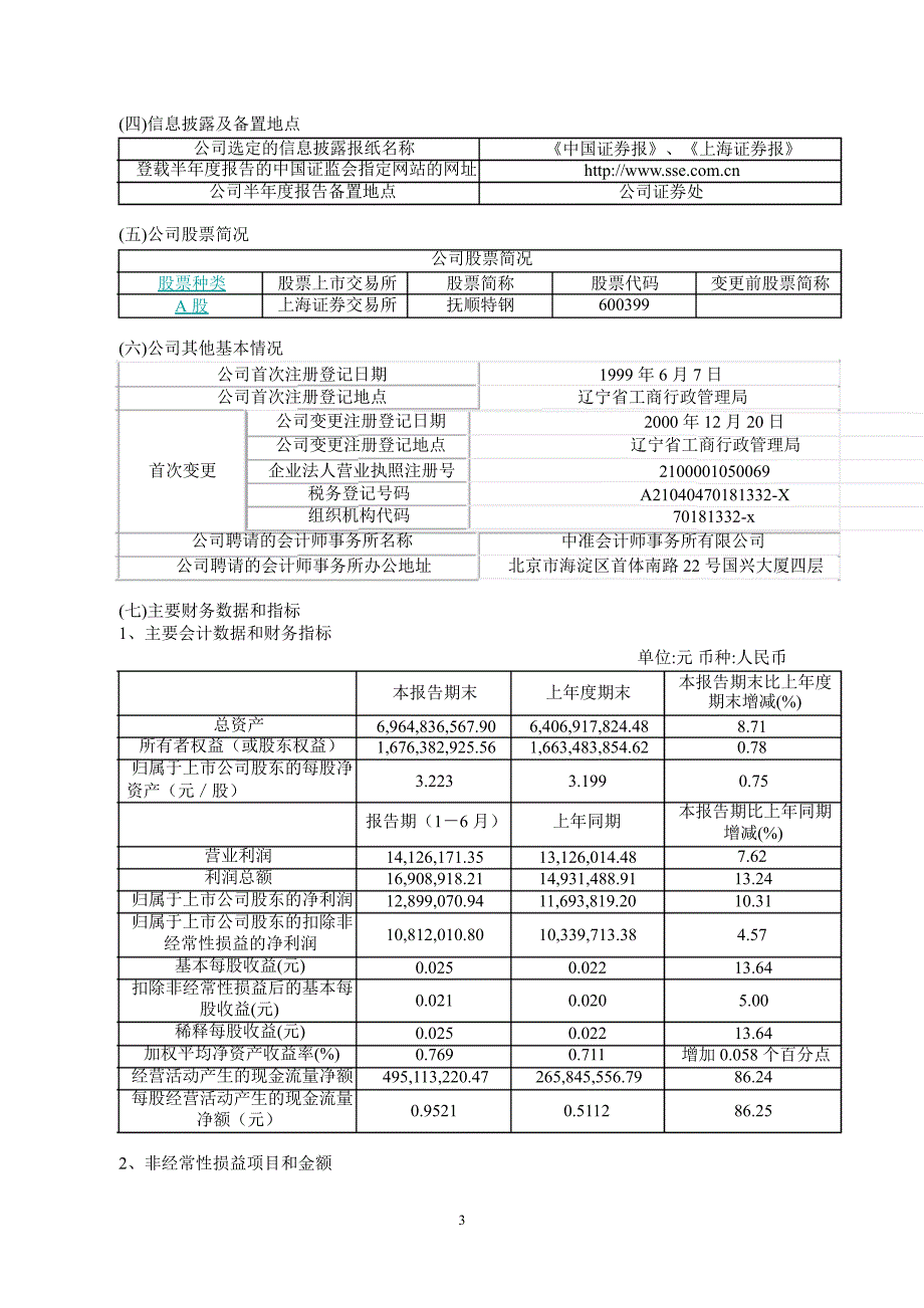 600399抚顺特钢半年报_第4页