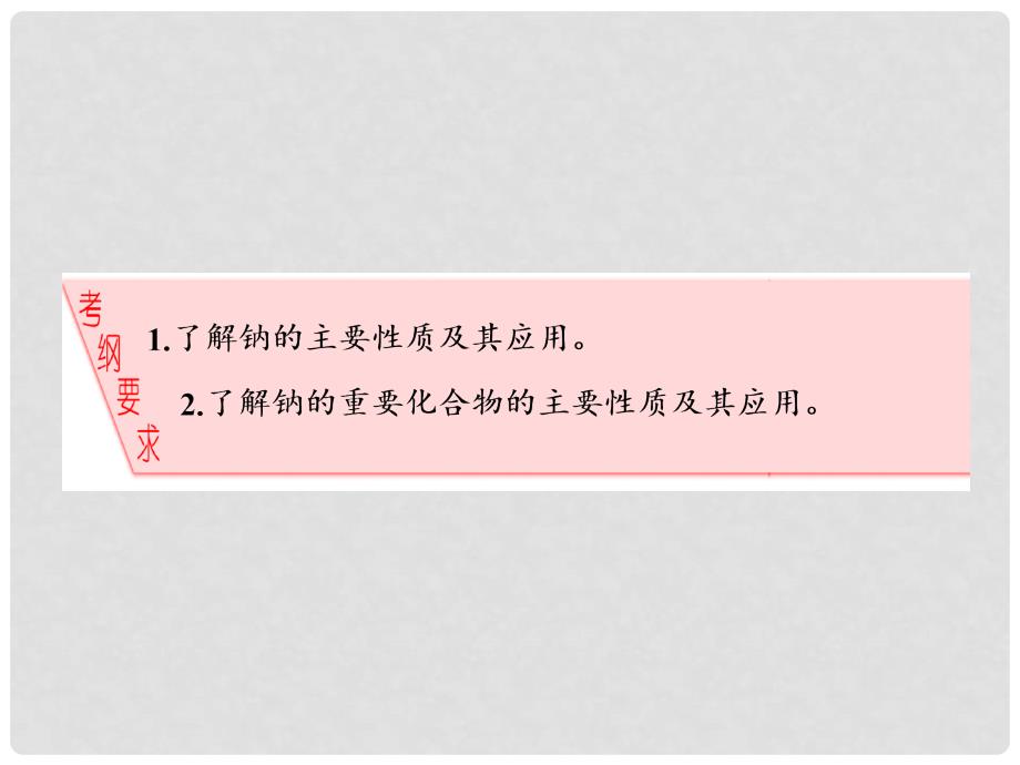 高考化学一轮复习 第三章 金属及其化合物 第一节 钠及其化合物课件 新人教版_第3页