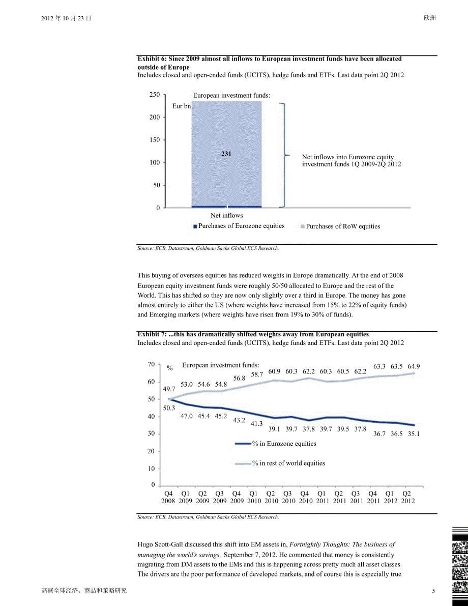 欧洲：投资组合策略研究：围绕资产配置和资金流的问答1023_第5页