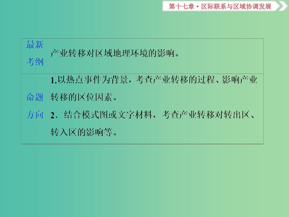 2019届高考地理总复习 第十七章 区际联系与区域协调发展 第37讲 产业转移——以东亚为例课件 新人教版.ppt_第2页