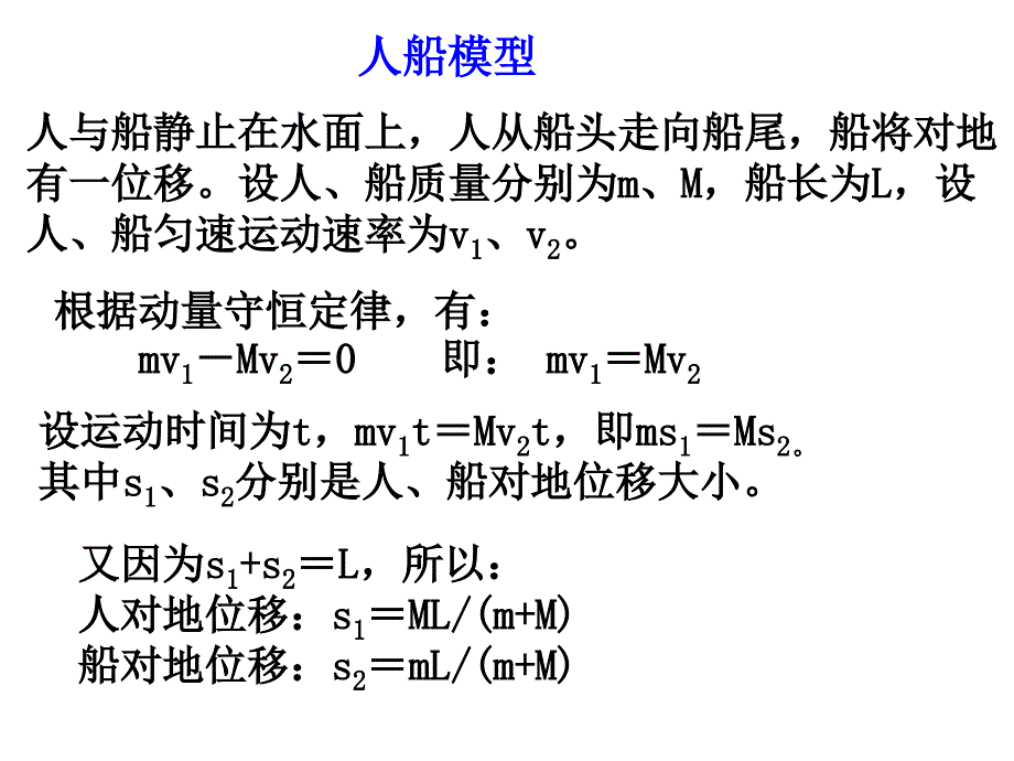 高中物理人船模型经典题训_第1页