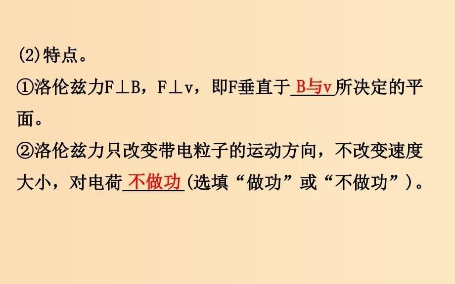 2018-2019高中物理 第三章 磁场 3.5 运动电荷在磁场中受到的力课件 新人教版选修3-1.ppt_第5页