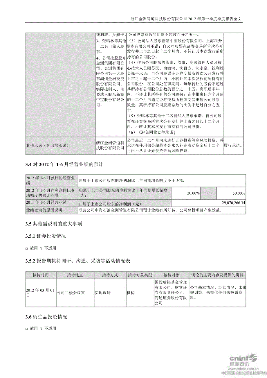 金洲管道：第一季度报告全文_第4页