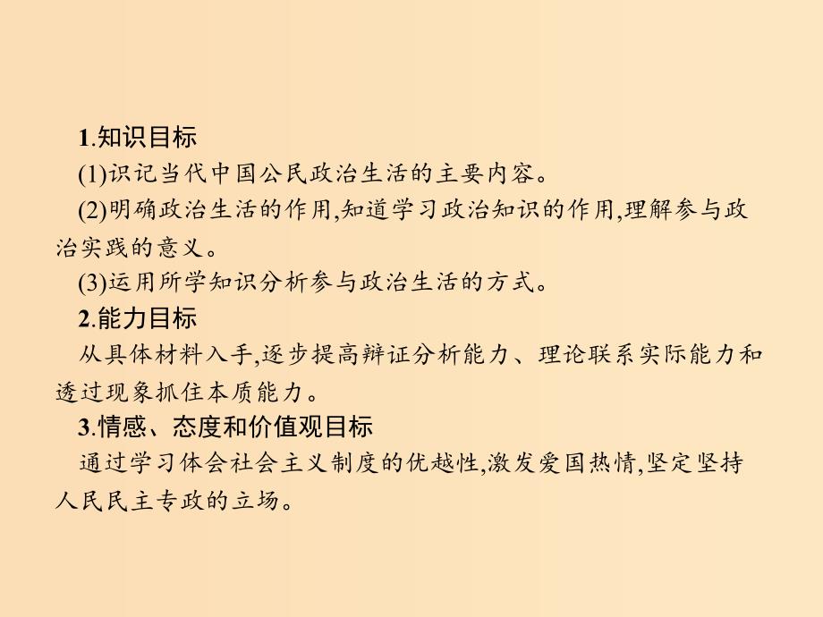 2018-2019学年高中政治 第一单元 公民的政治生活 1.3 政治生活：自觉参与课件 新人教版必修2.ppt_第2页