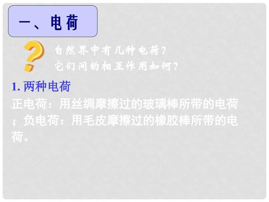 湖南省长沙市高中物理《电荷守恒》复习课件 新人教版_第5页