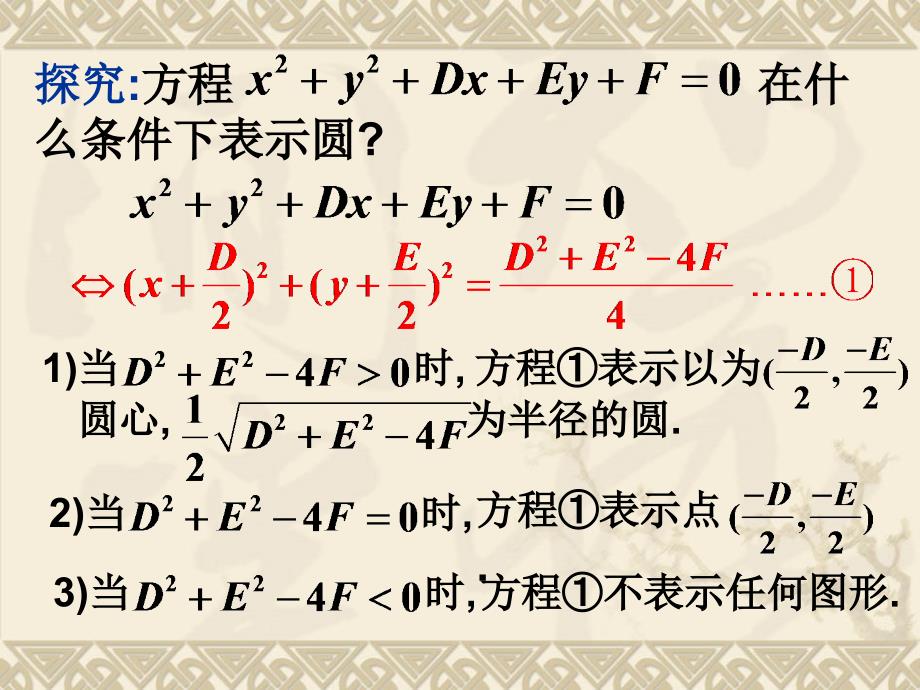 高中数学必修14.1.2圆的一般方程_第3页