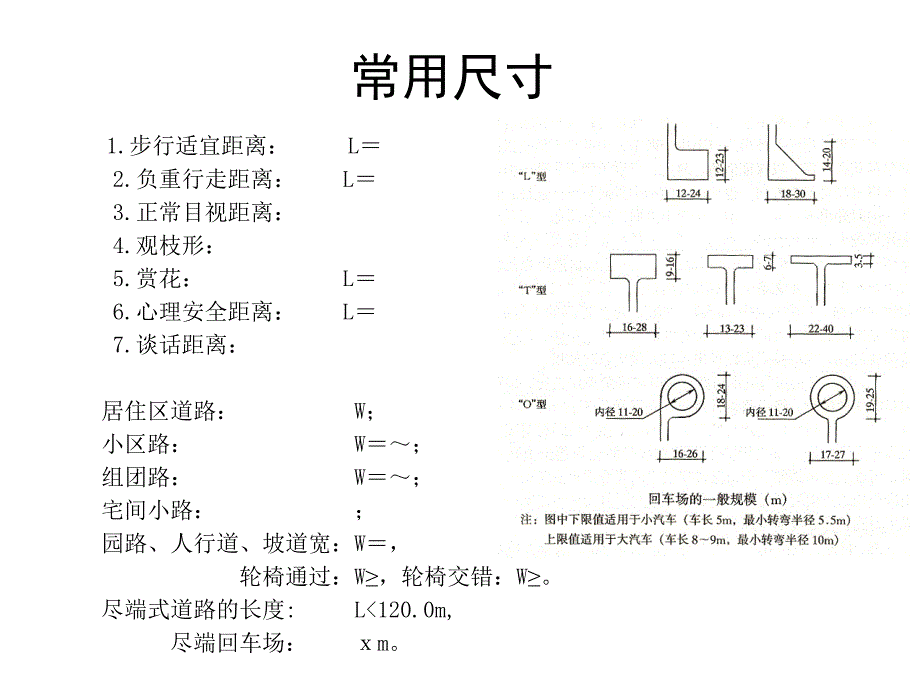 《景观设计常用尺寸》PPT课件_第1页