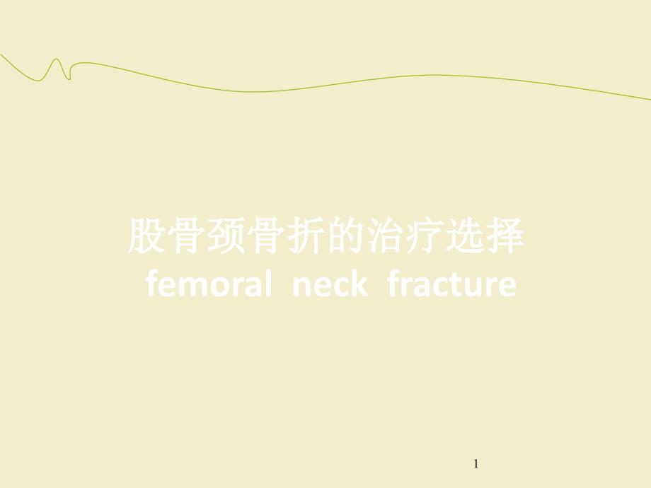 股骨颈骨折治疗选择ppt课件(1)