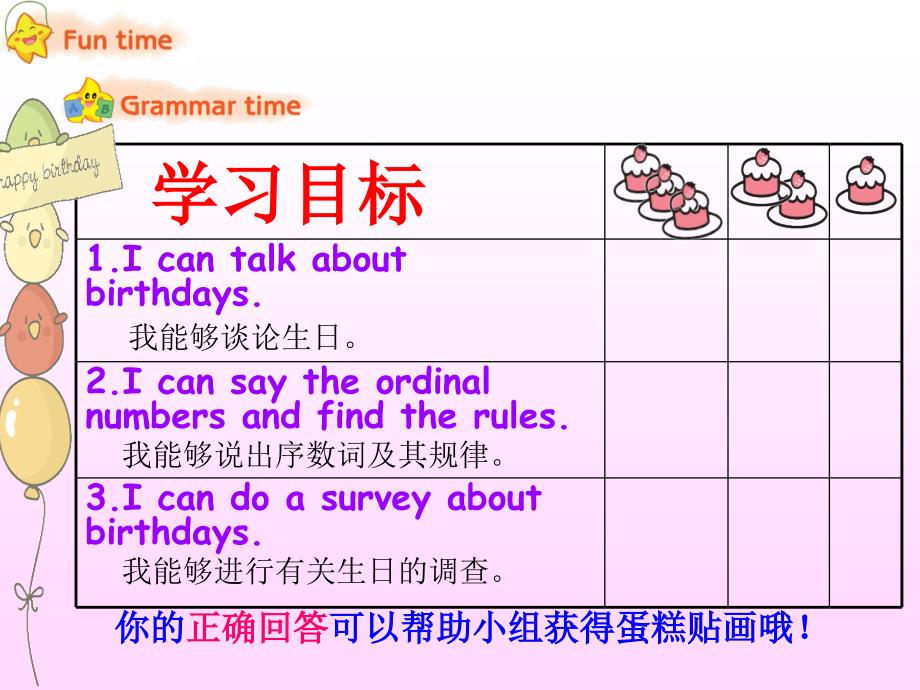 五下Unit8Birthdaysgrammarfuntime_第4页