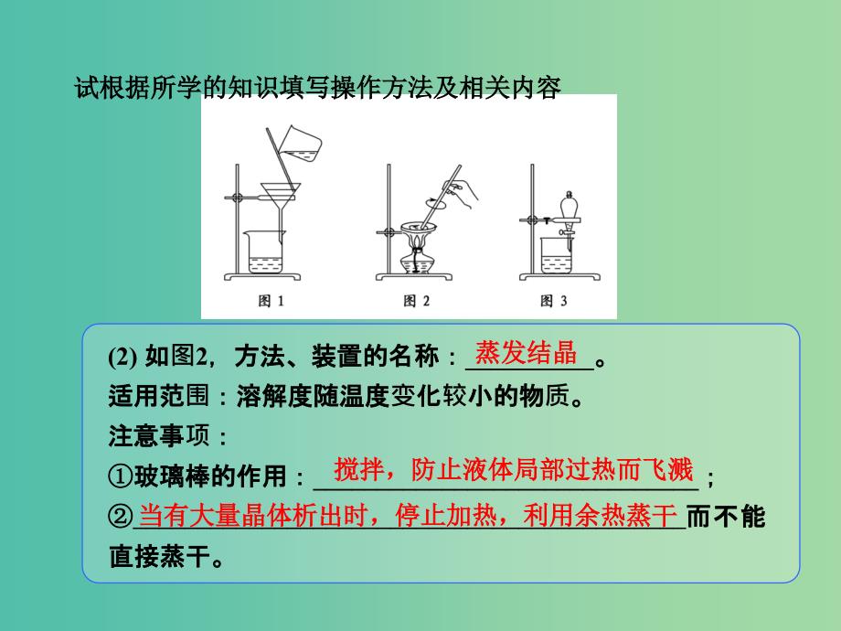 高考化学一轮复习 10.6热点突破 物质分离和提纯的常用物理方法课件.ppt_第4页