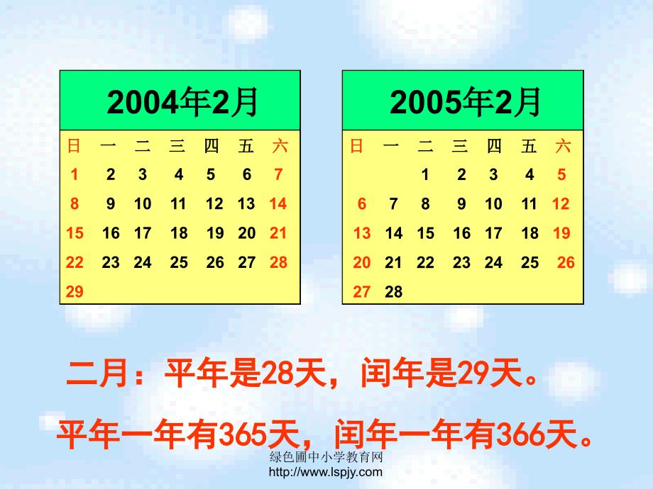 人教版三年级数学下册平年、闰年PPT课件_第3页