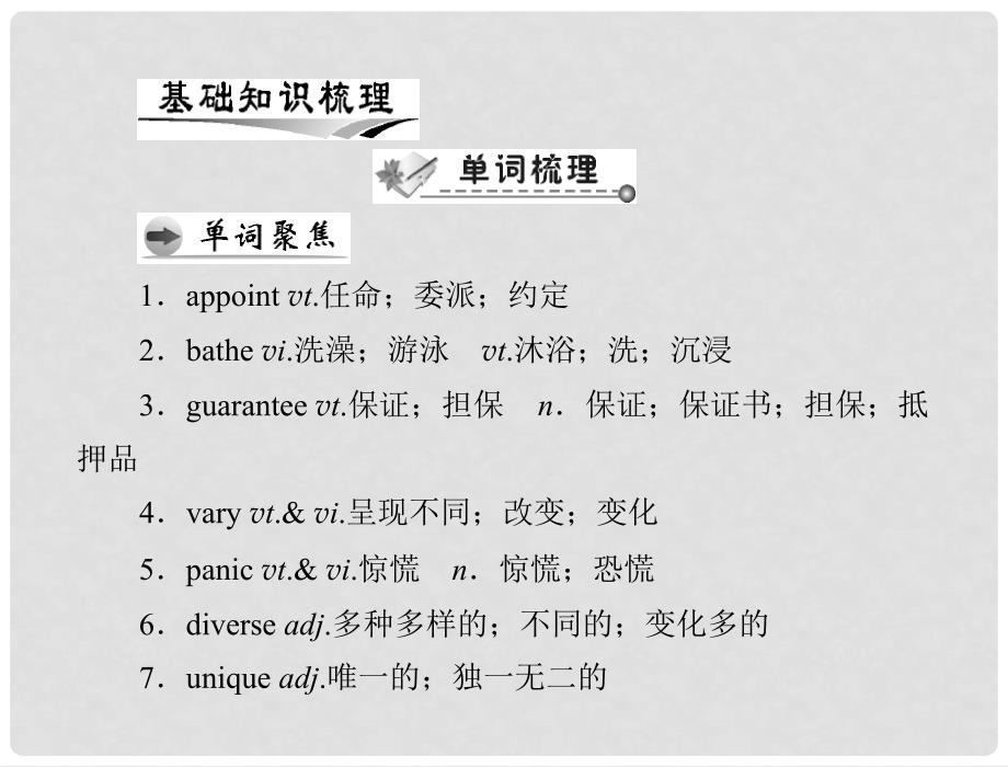 高考英语一轮复习 第一部分 Unit 5 The power课件 新人教版选修6_第2页