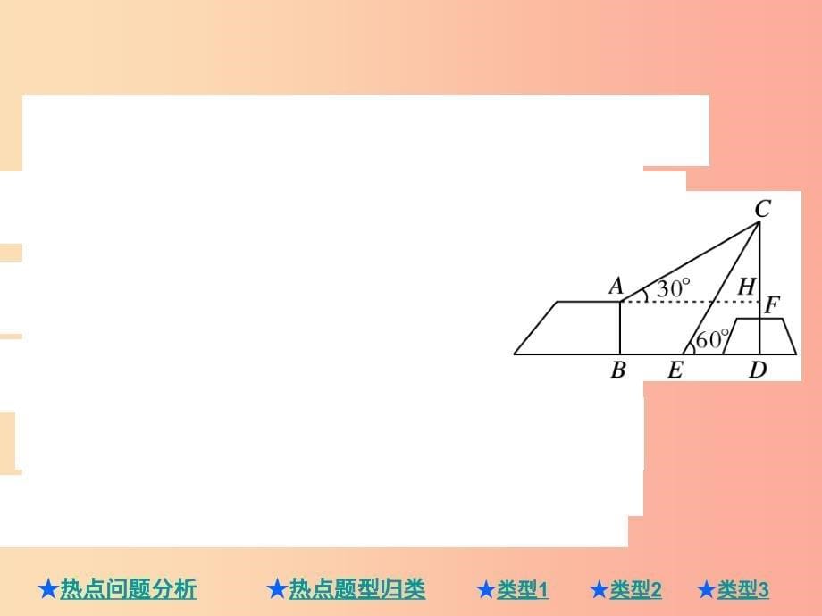 2019年中考数学总复习 第二部分 重点专题提升 专题七 解直角三角形的实际应用课件.ppt_第5页