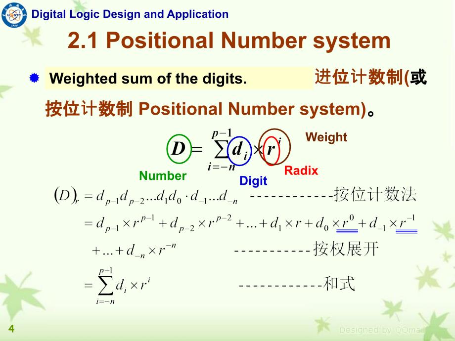 数字逻辑设计与应用：Lec04 Chap. 2 Number systems and Codes_第4页