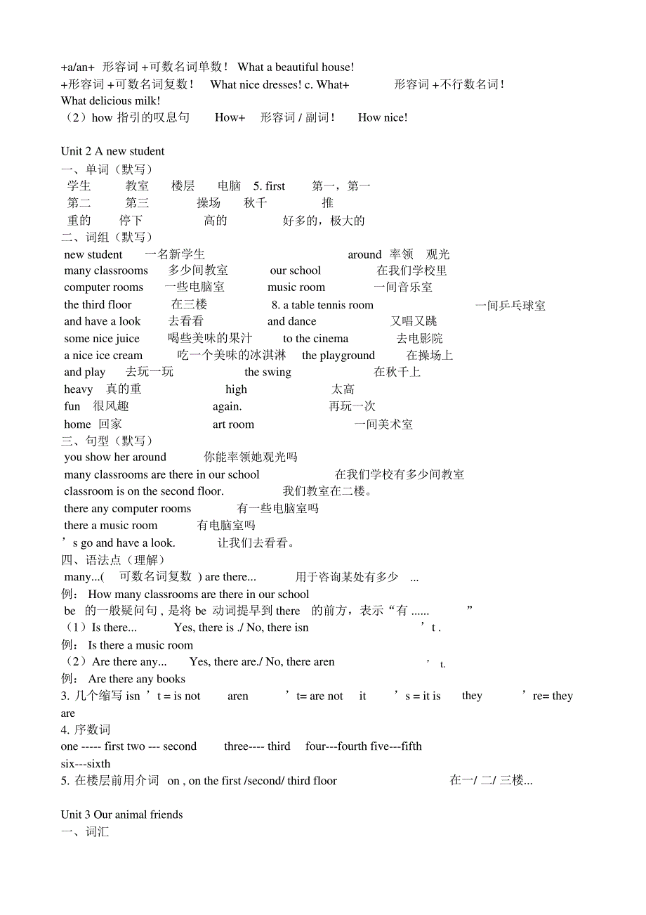 五年级英语上学期知识点苏教版_第2页