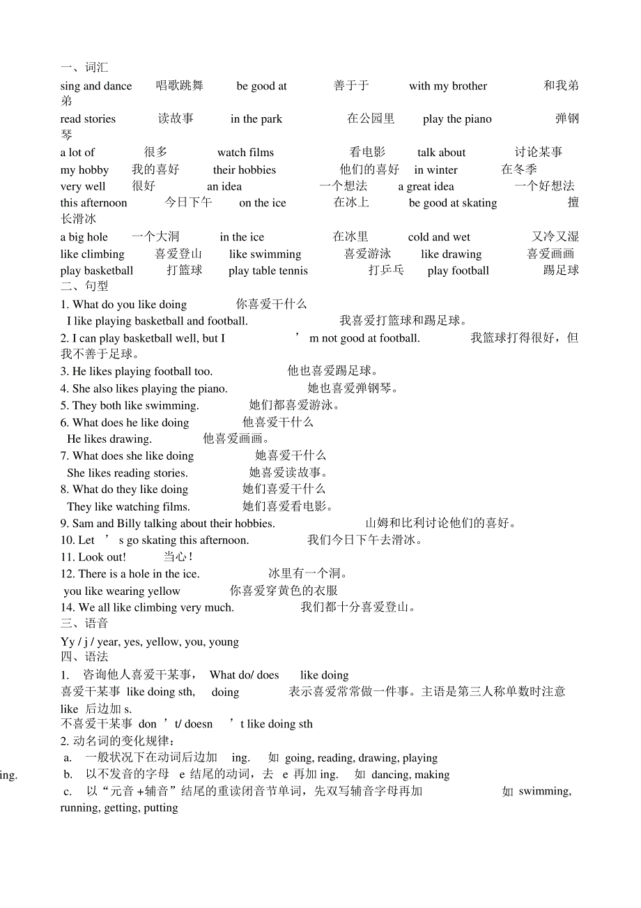 五年级英语上学期知识点苏教版_第4页