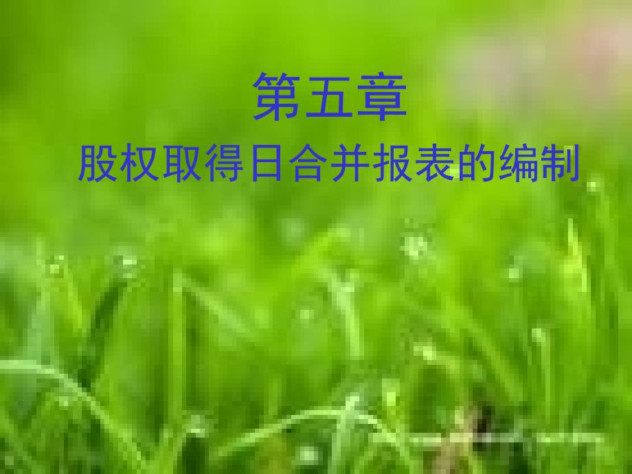 股权取得日合并报表的编制_第1页