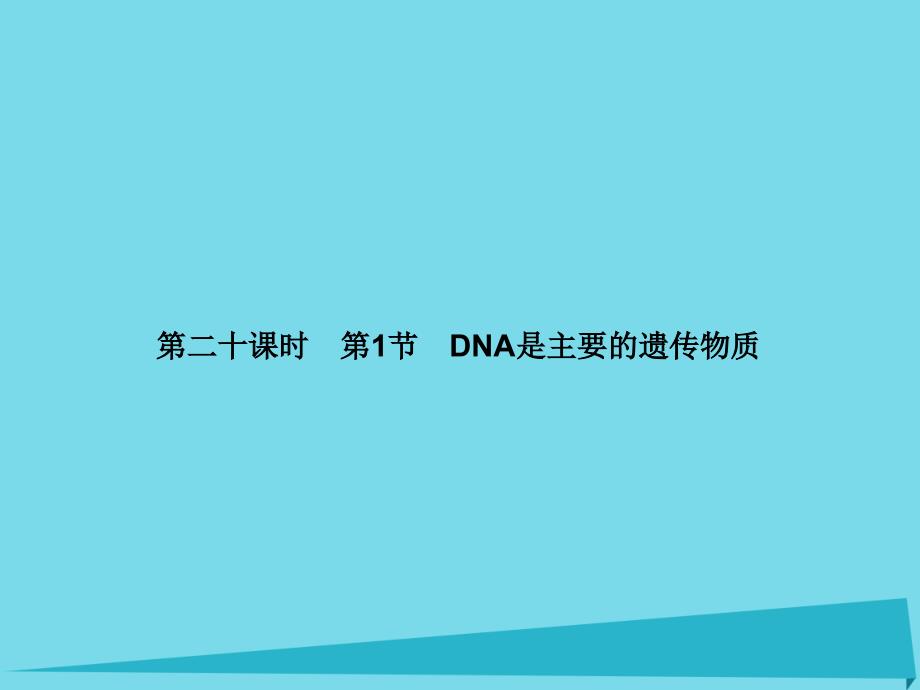 高考高考生物一轮复习 第三章 基因的本质（第二十课时）第1节 DNA是主要的遗传物质课件 新人教必修2_第2页