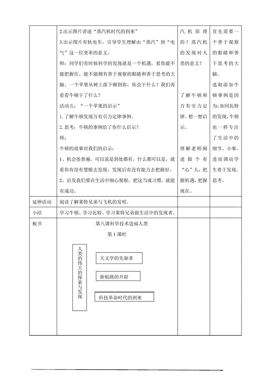 第八课《科技发展造福人类》(2个课时)教学设计_第3页