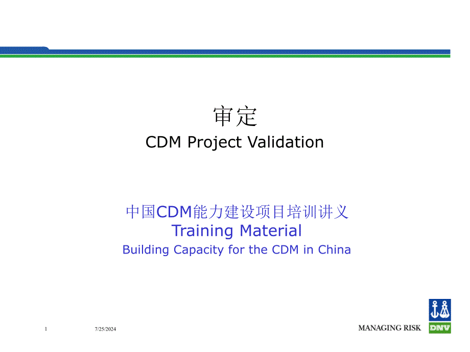 审定CDMProjectValidation_第1页