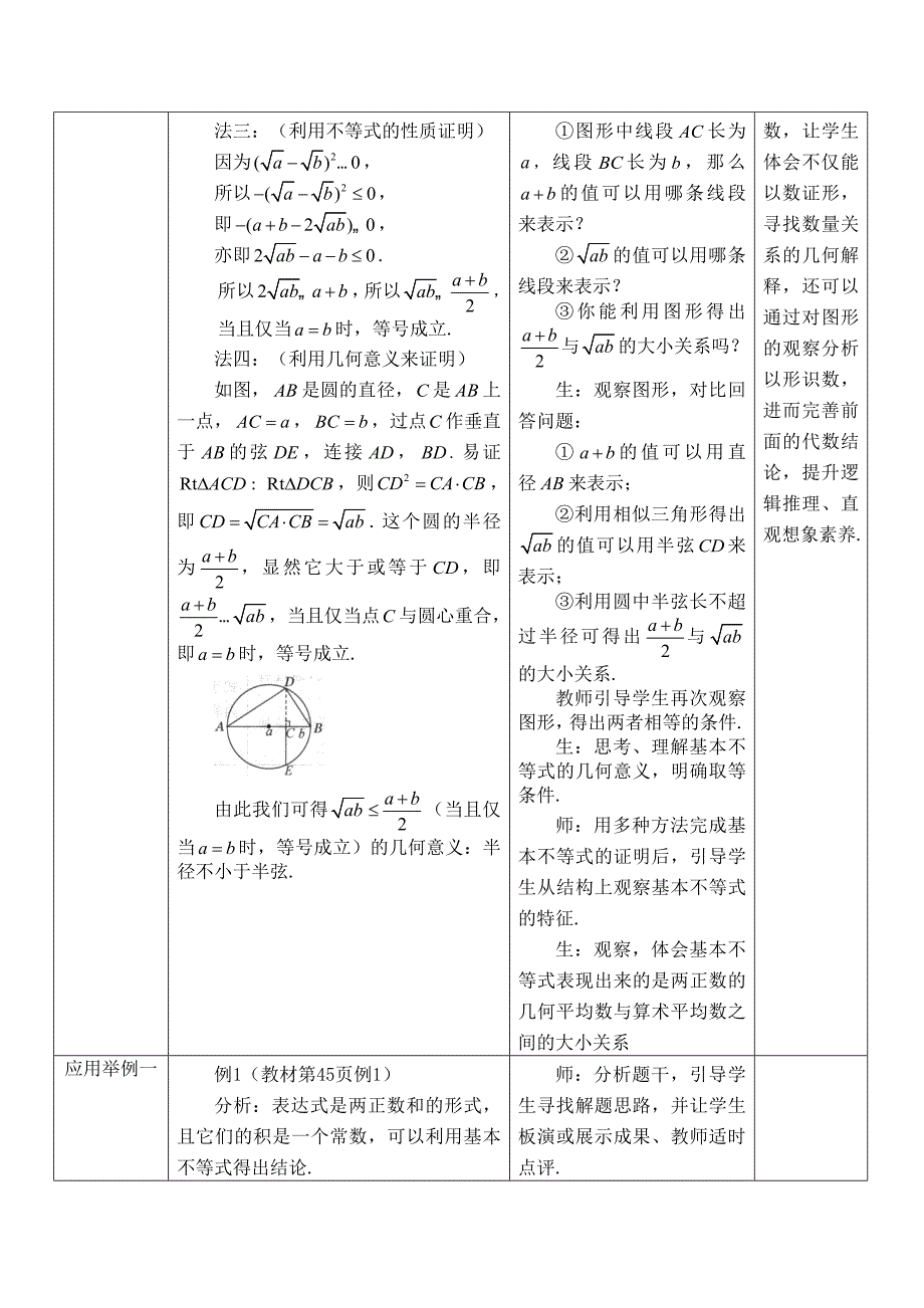 人教版高一数学上册《基本不等式》教学设计_第2页