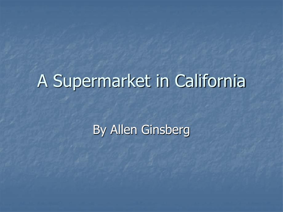 A Supermarket in California_第1页