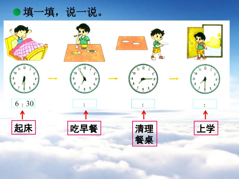 【北师大版】二年级下册数学ppt课件 淘气的作息时间教学课件_第3页