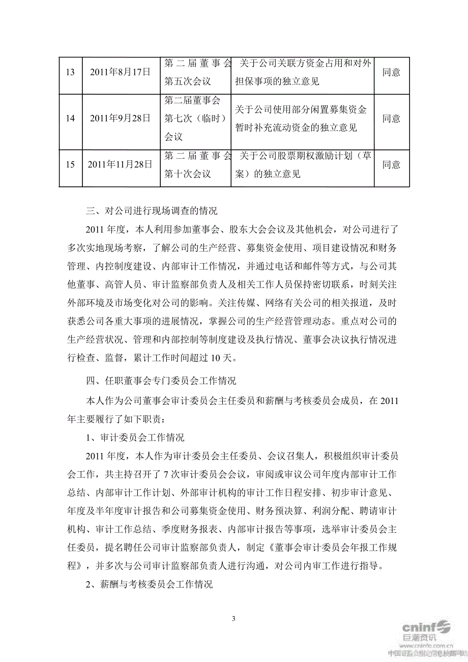 九九久：独立董事述职报告（李昌莲）_第3页